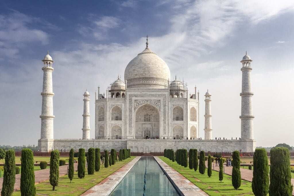 The famous historic Taj Mahal in Agra, UNESCO World Heritage Sites India