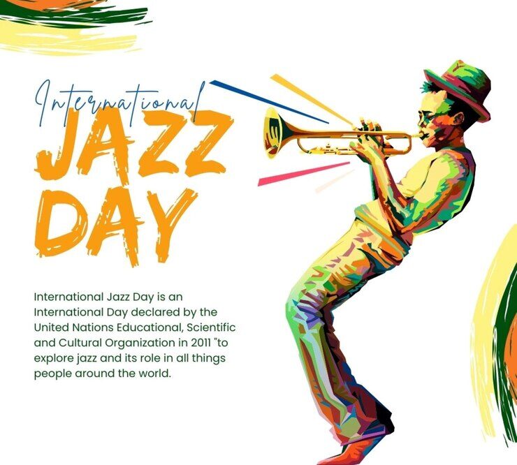 A poster for a jazz band that says jazz day