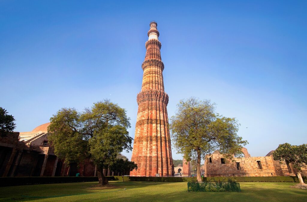 Qutub Minar, located in Delhi, is a remarkable historical monument