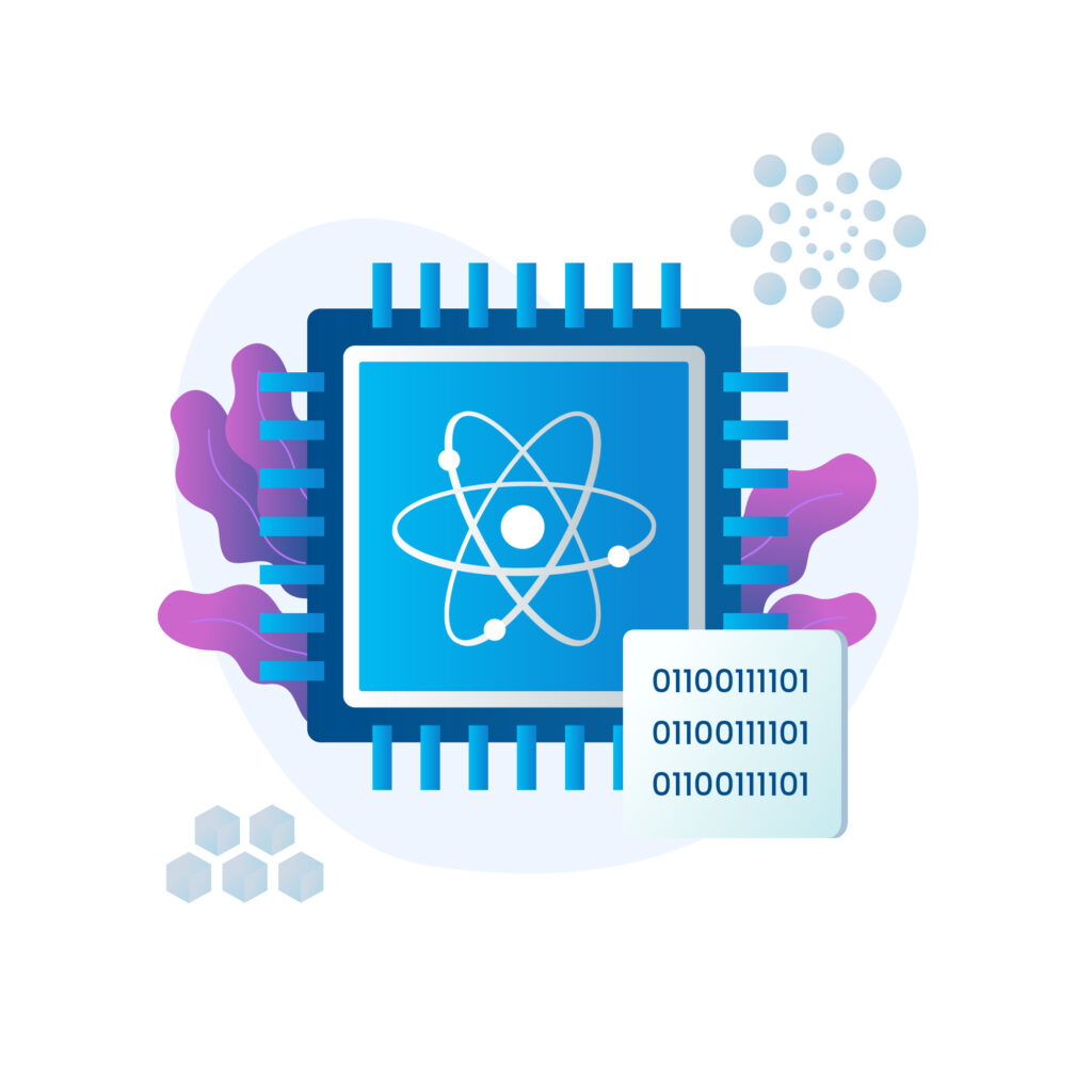flat design quantum illustration