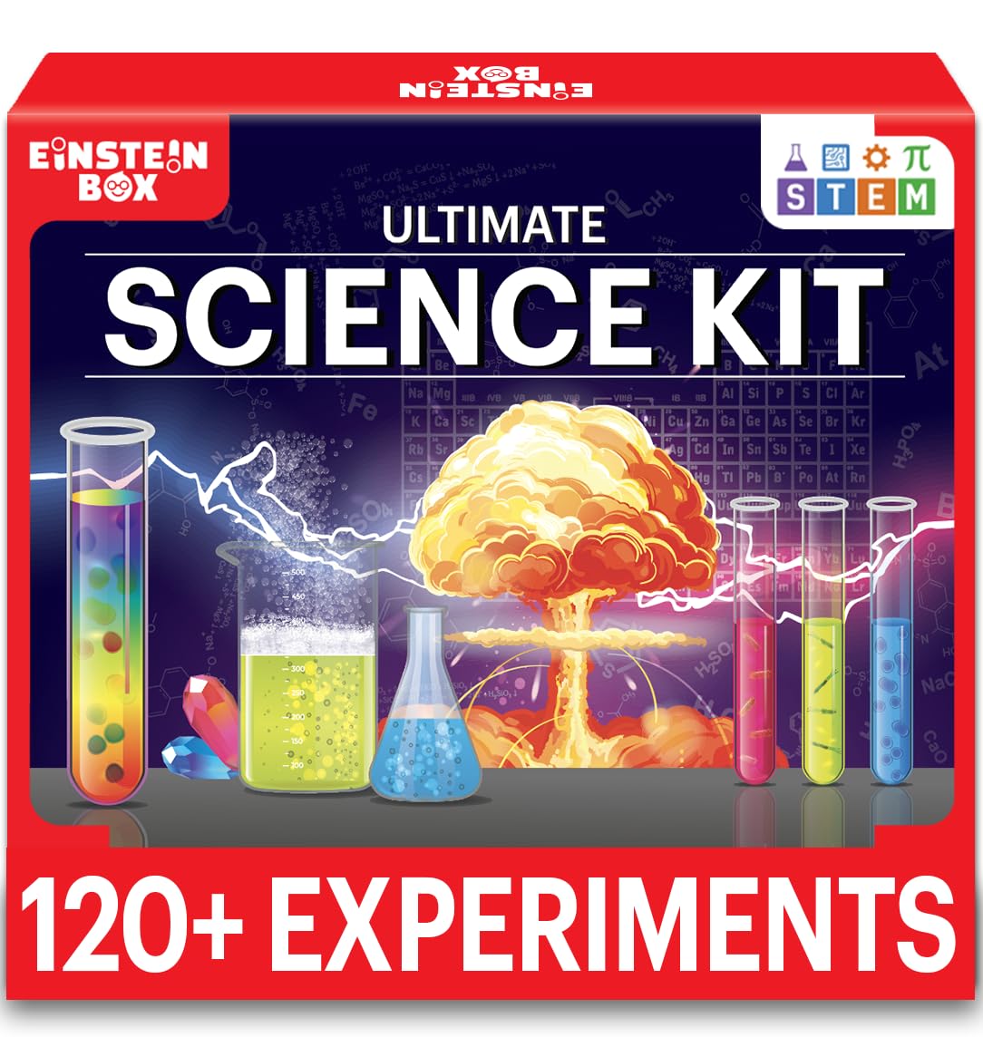 Einstein Box Ultimate Science Kit for Boys and Girls Ages 8-12-14| Birthday Gifts Ideas for Kids| STEM Learning Toys for 8,9,10,11,12,13,14 Year Olds