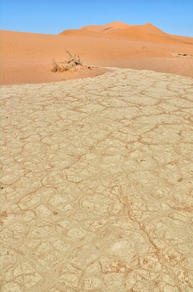 Sand dunes in desert