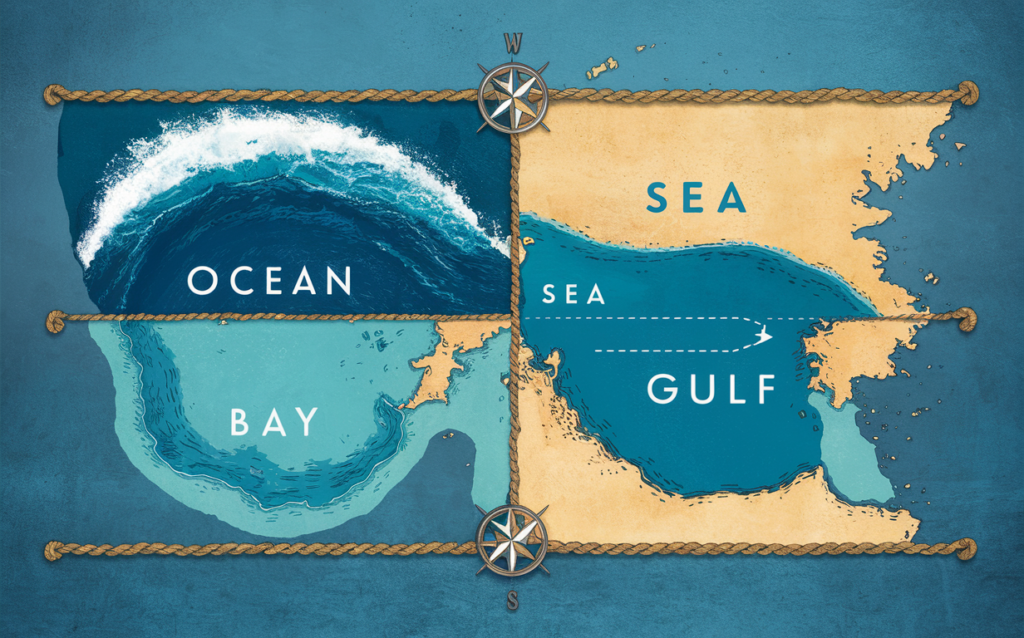 Differences Between Ocean, Sea, Bay, and Gulf