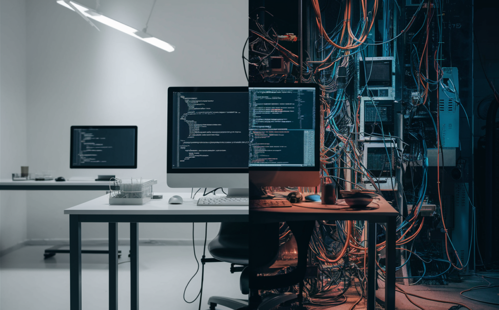 computer science is about creating and improving software, while IT ensures that systems run efficiently.