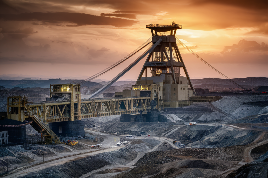 AI generated gold mine image