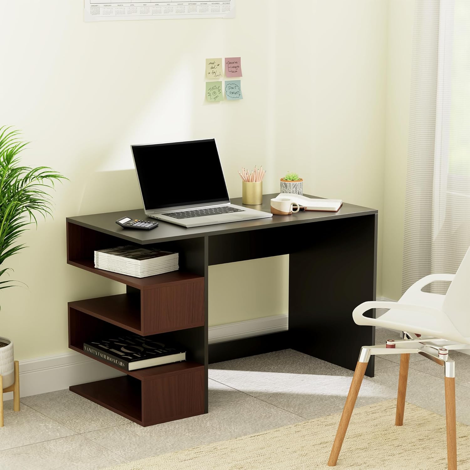 Amazon Brand - Solimo Fame MDF Study Desk(Walnut Finish,Brown)
