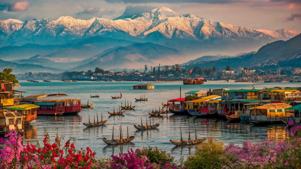 Srinagar, the summer capital of Jammu and Kashmir, is renowned for its picturesque Dal Lake and charming houseboats.