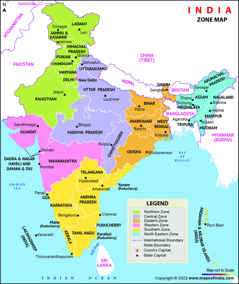 Zonal Maps of India