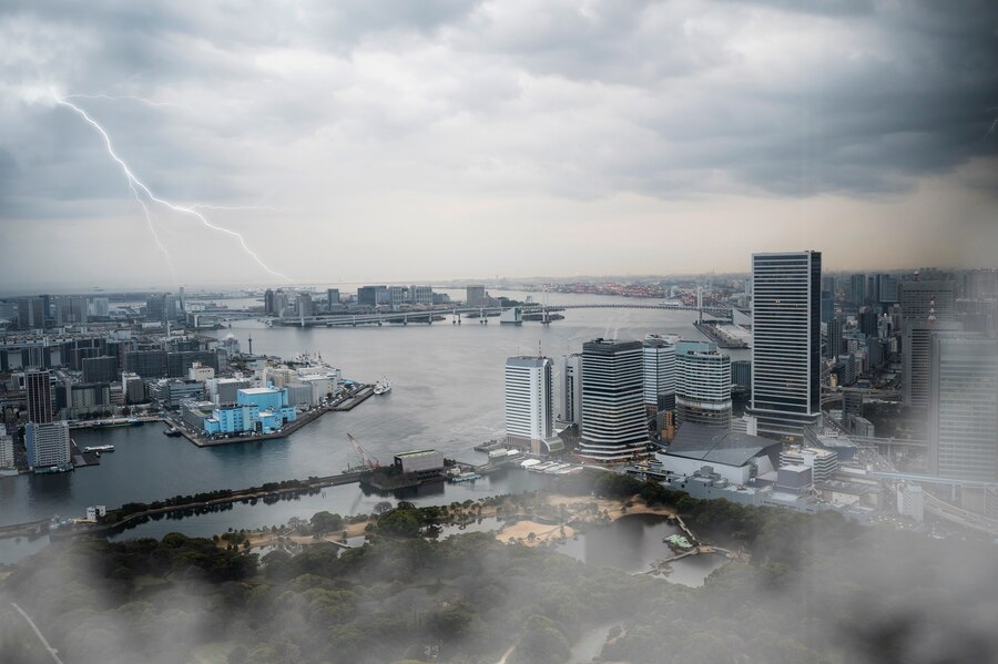 Weather effects collage concept